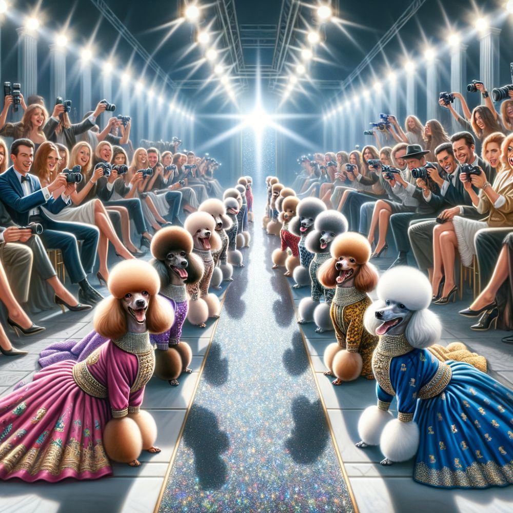 Poodle Promenade: When 24 Poodles Strut Their Stuff in High Fashion