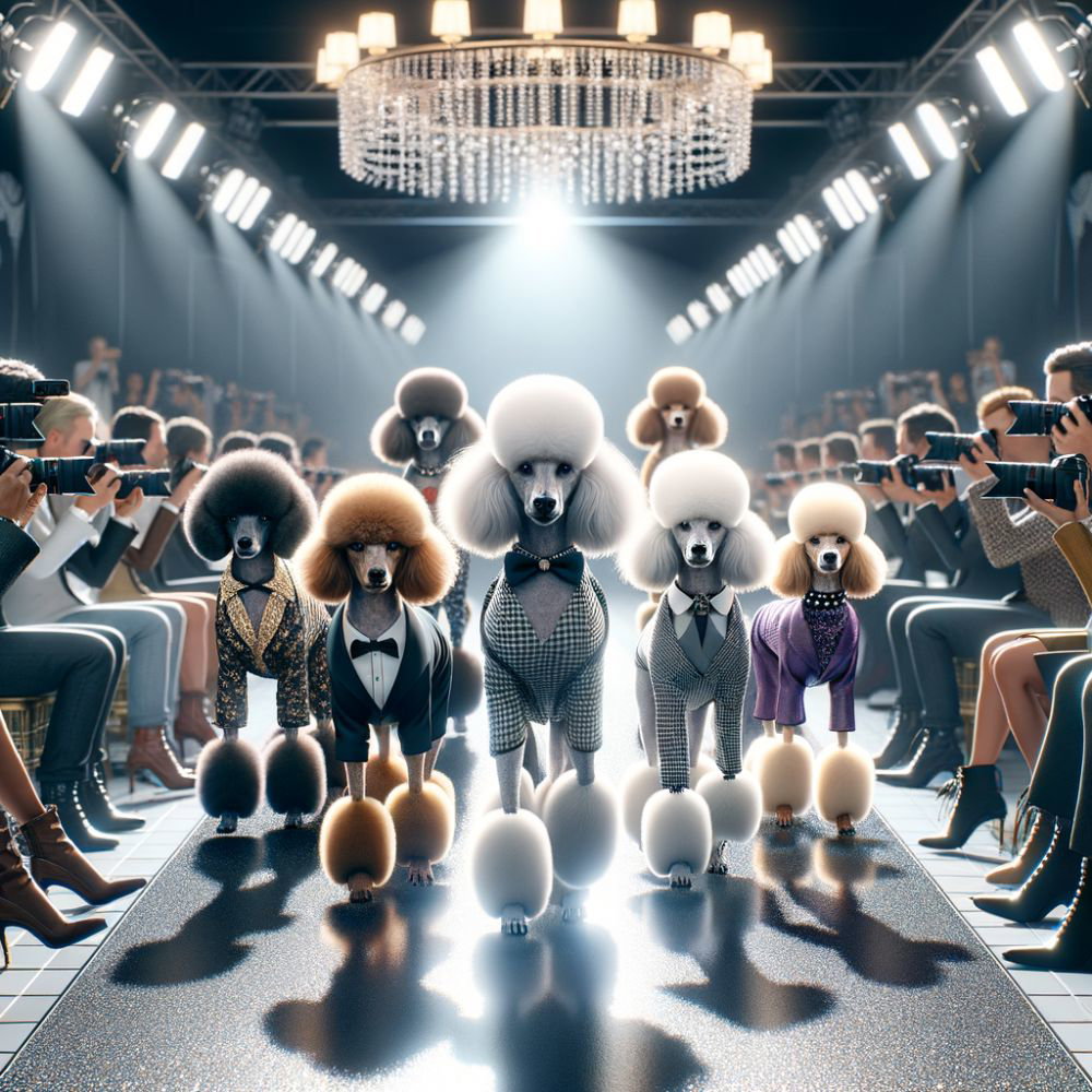 Canine Catwalk: 8 Poodles Steal the Show in High-Fashion Parade