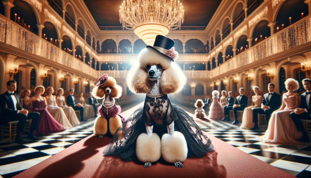 Poodles Strut Their Stuff in High Fashion Poodle Parade