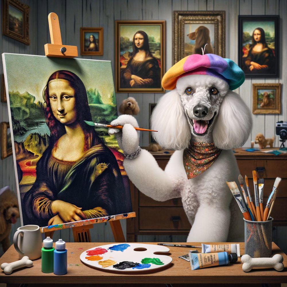 Poodle Picasso: The Artistic Canine Conjures Canine Creations