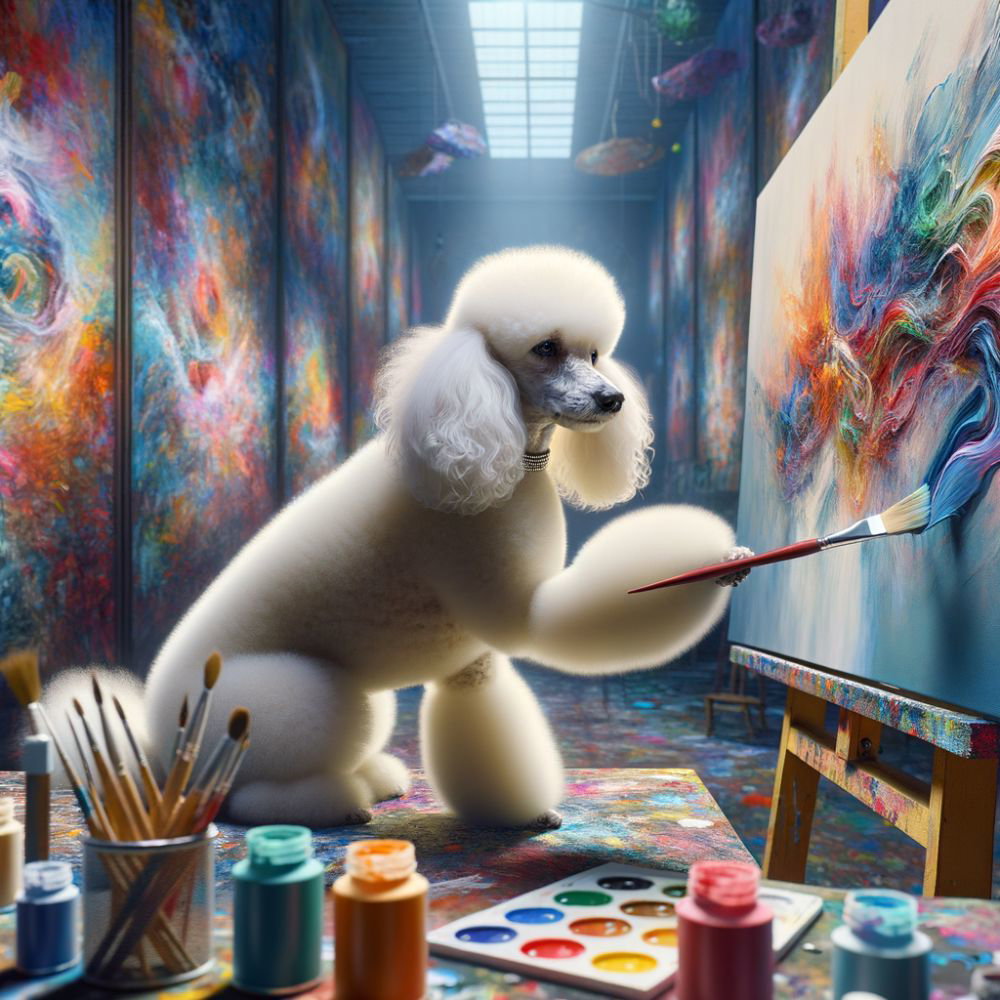 Poodle Picasso: An Artistic Canine Showcase